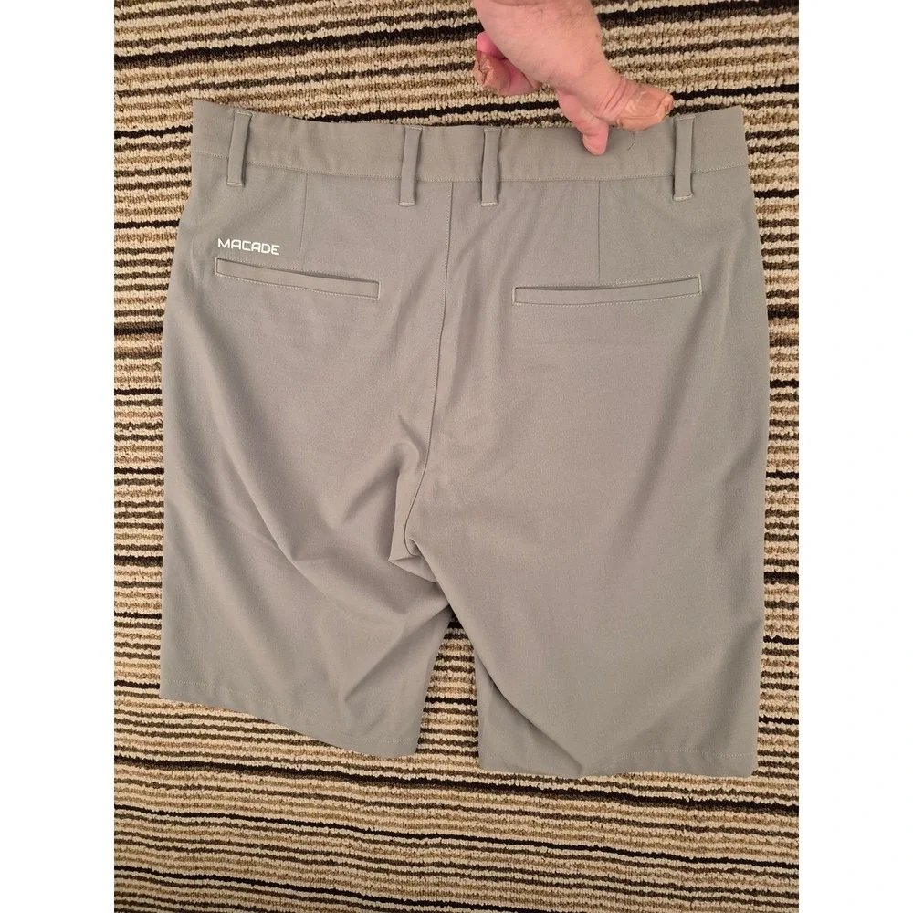 Macade Golf Mens Light Green Slim Fit Performance Shorts Size 32 Regular